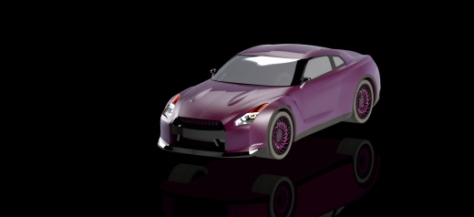 nissan GTR汽车空壳模型缩略图
